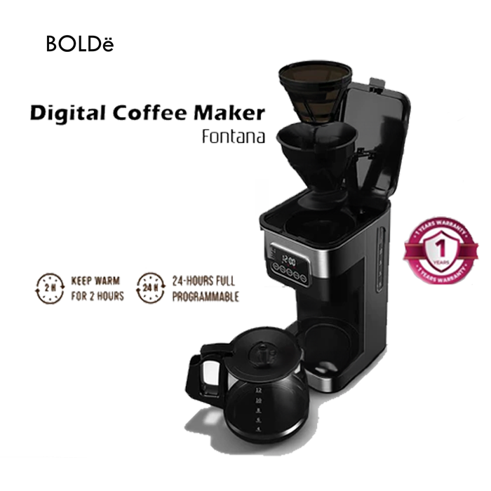 Bolde Digital Coffee Maker Fontana 1.5 L - Hitam